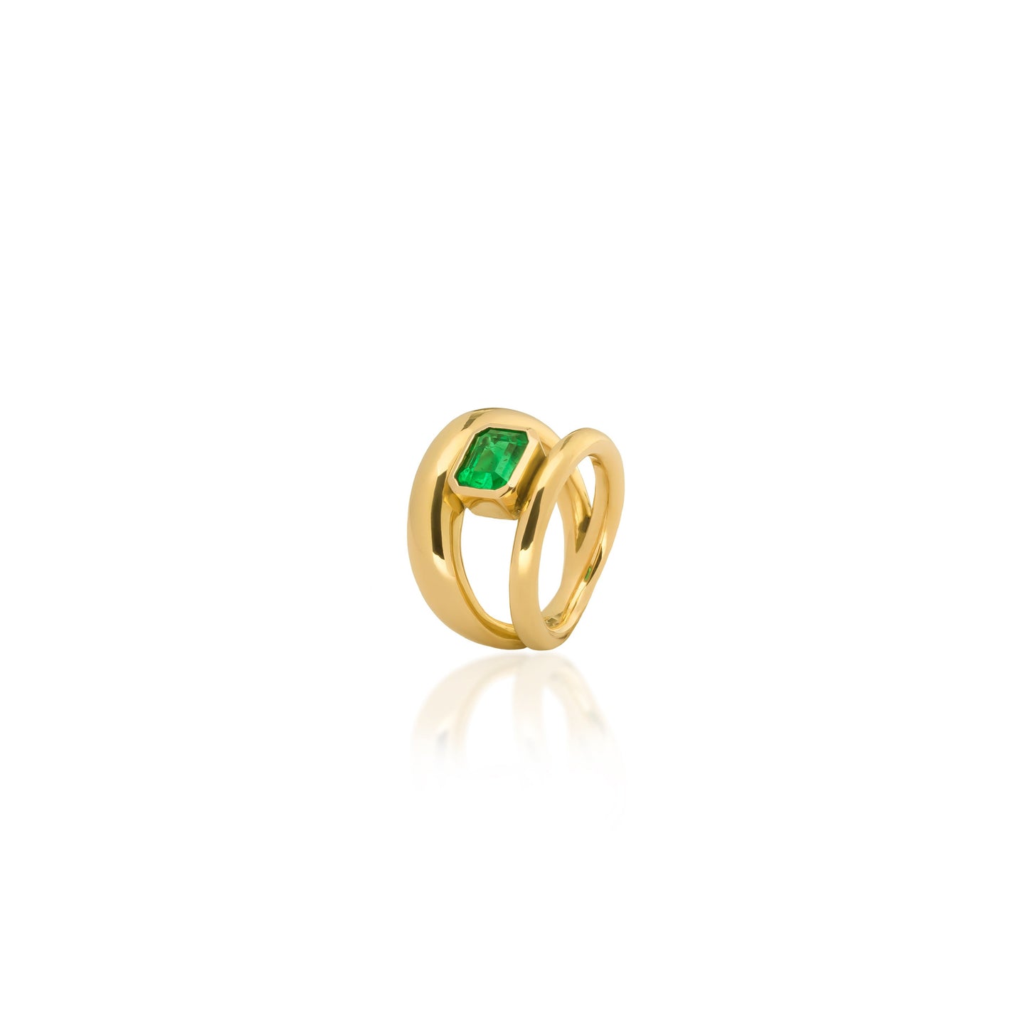 EMERALD DOUBLE RING