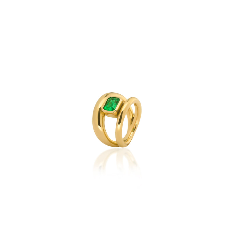 EMERALD DOUBLE RING