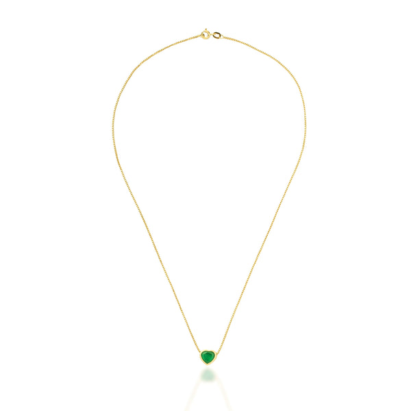 HEART EMERALD NECKLACE