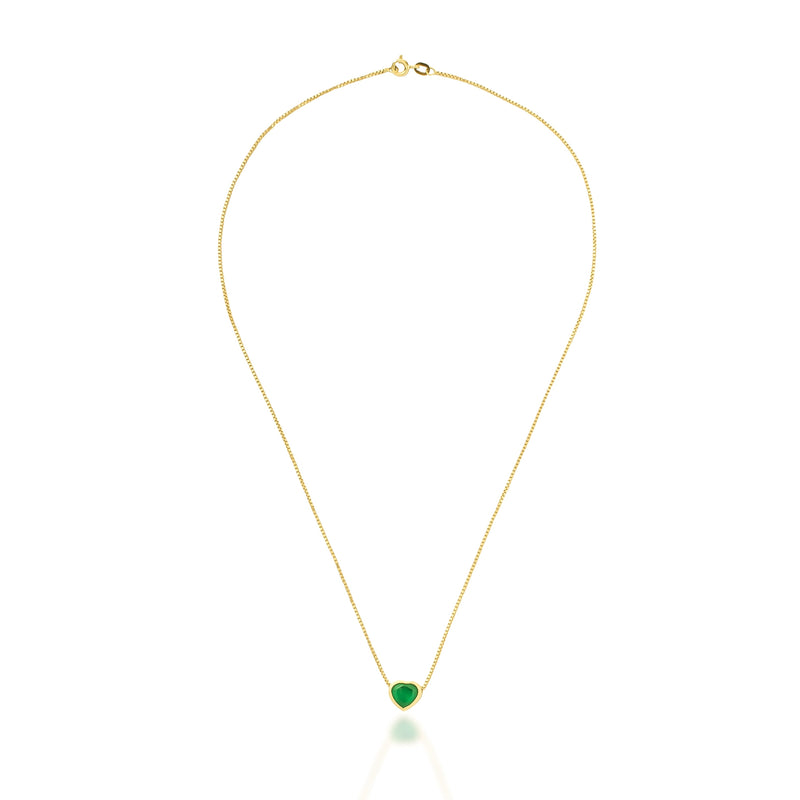 HEART EMERALD NECKLACE